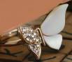 Элитная Бижутерия Кольцо с фианитами розовое золото18К Swarovski