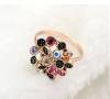 Элитная Бижутерия Кольцо розовое золото18К Swarovski