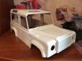 RC кузов радиоуправляемой модели трофи-триал Landrover Defender90 1:10