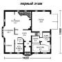 Проект коттеджа из бруса 14-273Д. 200-300 кв. м., 2 этажа, 7 комнат, дерево