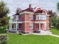 Проект дома из кирпича 1-500К. 400-500 кв. м., 2 этажа, 18 комнат, бетон