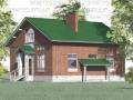 Проект дома из кирпича 1-283К. 100-200 кв. м., 2 этажа, 7 комнат, бетон