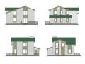 Проект дома из кирпича 1-169К. 200-300 кв. м., 2 этажа, 9 комнат, бетон