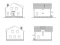 Проект дома из кирпича 1-166К. 100-200 кв. м., 2 этажа, 7 комнат, кирпич