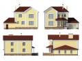 Проект дома из кирпича: 12-277К. 200-300 кв. м., 2 этажа, 6 комнат, бетон