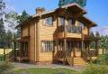 Проект дома из клееного бруса 98 кв. м. до 100 кв. м., 2 этажа, 6 комнат, дерево