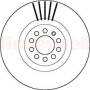 Диск тормозной передний AUDI A3 TT SKODA Octavia 01-06 VOLKSWAGEN Golf 97-05 Jurid 562132J