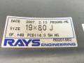 RAYS VOLK RACING. 8.0x19 5x114.30 ET48