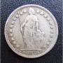 1/2 франка.1942г. Швейцария. Гельвеция. XF/VF+.
