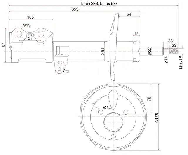 9011906173 toyota размеры