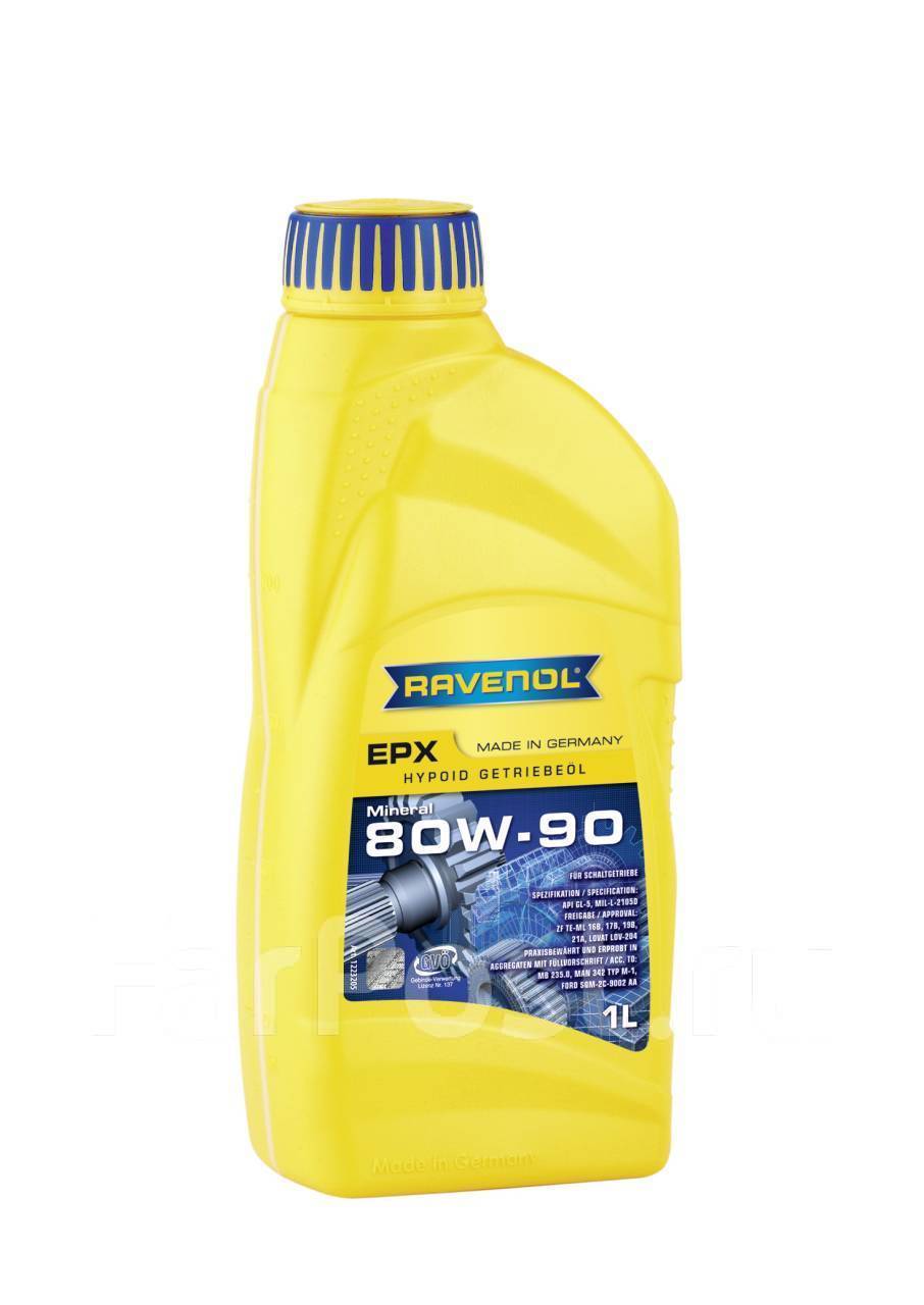 Трансмиссионное Масло Epx 80W-90 Gl-5 (1Л) (Второй Номер 4014835734715)  Ravenol арт. 1223205-001-01-999, минеральное. Цена: 1 720₽ в Павловском  Посаде