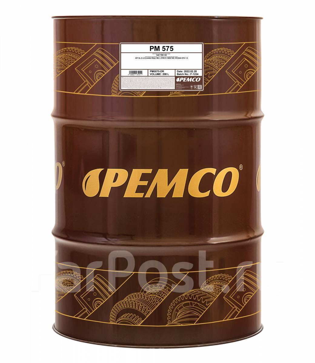 Синт. Трансм. Масло) Hcv Pemco арт. PM0575DR 75W-140 Gl-5 Ls 208Л,  синтетическое, 208,00 л. в наличии. Цена: 130 040₽ во Владивостоке