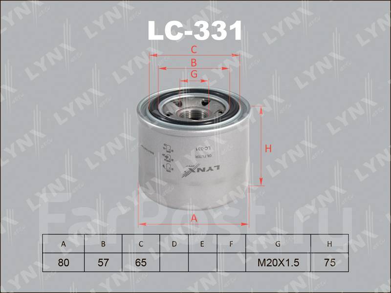   LYNXauto LC331 Mitsubishi RVR 4G93,4G64, Airtrek 4G63,4G63-T,4G64, Eterna 4G63,4G67 LC331 