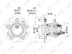 ������� ������ ��� ����/��� LYNXauto [WH1175] WH1175 ����