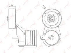 ���������� ����� ��������� ������������ ��� AUDI A3, Volkswagen GOLF, Volkswagen BORA LYNXauto PT-3040 PT3040 ����