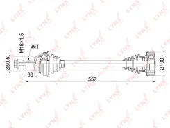 ������ � ����� | ����� ��� | Skoda Octavia II 1.6FSI 04- / Volkswagen Jetta VI (162) 1.6 11- / MT / FR LH CD1132 ����