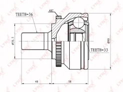 ���� �������� �������� ������ � ����� ��� Volvo V70, Volvo S70, Volvo S80 I LYNXauto CO-7801A CO7801A ����