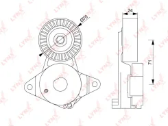 ���������� ����� ��������� ������������ ��� Toyota Yaris 1.33, Toyota Urban Cruiser, Toyota Auris 1.33 LYNXauto PT-3246 PT3246 ����