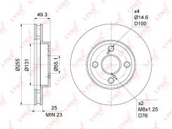 ���� ��������� ������������� 255x25 �������� ��� Toyota Corolla, Toyota Prius, Lifan Solano I LYNXauto BN-1161 BN1161 ����