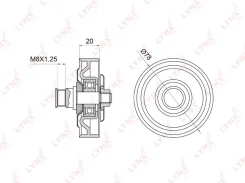 ����� ��������� ������������ ��� Hyundai Accent, Hyundai Elantra, Hyundai Coupe/Tiburon Hyundai LYNXauto PB-5006 PB5006 ����