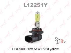 ����� HB4 9006 12V 51W P22D Yellow LYNXauto L12251Y L12251Y ����