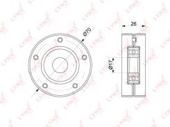 �������� ����� ���������� ����� ��� OPEL Astra, OPEL Corsa, Chevrolet AVEO LYNXauto PB-5341 PB5341 ����