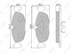 ������� ��������� �������� �������� ��� OPEL Astra F, OPEL Vectra A, OPEL Corsa B LYNXauto BD-5903 BD5903 ����