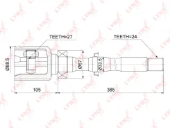 ���� ���������� �������� ������ ��� Toyota RAV4, Toyota Alphard II, Toyota Previa III LYNXauto CI-3728 CI3728 ����