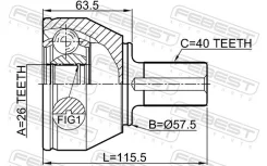 ���� FORD Mondeo CA2 -14 �����. Febest 2110CA223 ����