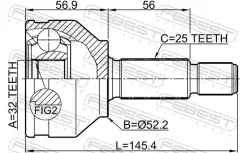 ���� �������� 32X52.2X25 #8S4Z-3B437-B FORD Focus AU 2004-2011 [USA] 2110-Focau Febest 2110FOCAU ����