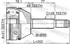 ���� FORD Transit TT9 2006-2014 �����. Febest 2110TRD9A48 ����