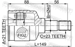 ���� 2111-Foclh ���������� ����� 21X40X23 Febest 2111FOCLH ����