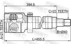 ���� ���������� ������ 21x40x23 Febest 2111Fusmtrh 2111FUSMTRH ����