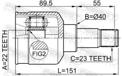 ���� ���������� �������� ����� ��� FORD Focus, FORD Fiesta, FORD C-MAX/Grand C-MAX febest 2111-fus 2111FUS ����