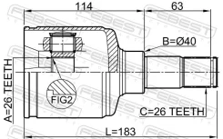 ���� FORD Transit Connect TC7 2002-2013 �����. ���. Febest 2111TRCLH ����