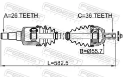 ������ FORD Focus C-MAX CAP 2003-2007 Febest 2114CB4LH ����