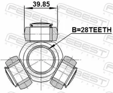 ������� 28x39.85 | ����/��� | Febest 2116TT9 2116TT9 ����