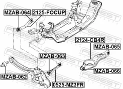 ����� �������� ������ ������ ������ ����� ��� FORD Focus, FORD C-MAX/Grand C-MAX, FORD KUGA I febest 2124-cb4r 2124CB4R ����