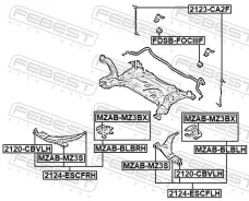 ����� FORD KUGA CBS 2013- �����. ���. Febest 2124ESCFLH ����