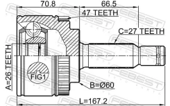 ���� KIA Opirus 03 -06 �����. Febest 2210OPIA47 ����