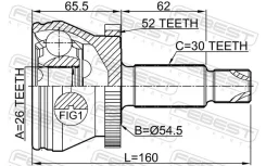 ���� �������� 26x54.6x30 | ����/��� | Febest 2210SOR15A52 2210SOR15A52 ����