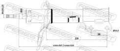 ����������� �������� ����� gas.twin tube Febest 22110001FL 22110001FL ����