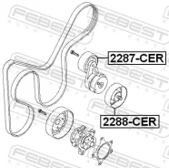 ����� �������� ���������� ����� � ��������� ��� Mercedes-BENZ E-Class, Mercedes-BENZ C-Class, KIA Cerato febest 2287-cer 2287CER ����