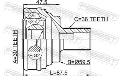 ������� �����. VW GOLF5 30x59,5x36 Febest 2310-032 2310032 ����