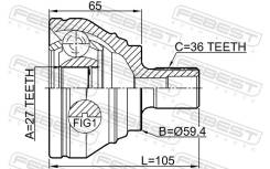 ���� ������� �������� ������ ����� ��� Volkswagen Passat, Volkswagen Caddy, AUDI A3 febest 2310-b6 2310B6 ����