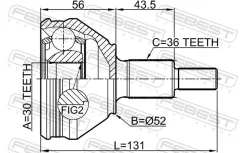 ���� ������� �������� ������ ����� ��� SEAT Ibiza, Skoda Fabia, Volkswagen POLO febest 2310-pv 2310PV ����