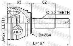 ���� �������� 27x64x30 | ����� ����/��� | Febest 2310TOUR 2310TOUR ����
