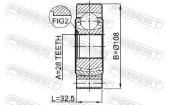 ���� AUDI A3/S3/Sportb. /LIM. /QU. -13 �����. Febest 2311B6 ����