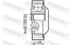 ���� ���������� ���� 25x75.7 Febest 2311Touarfsha 2311TOUARFSHA ����