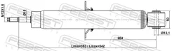 ����������� ������ GAS. TWIN TUBE Volkswagen Touare Febest 23110-006R 23110006R ����